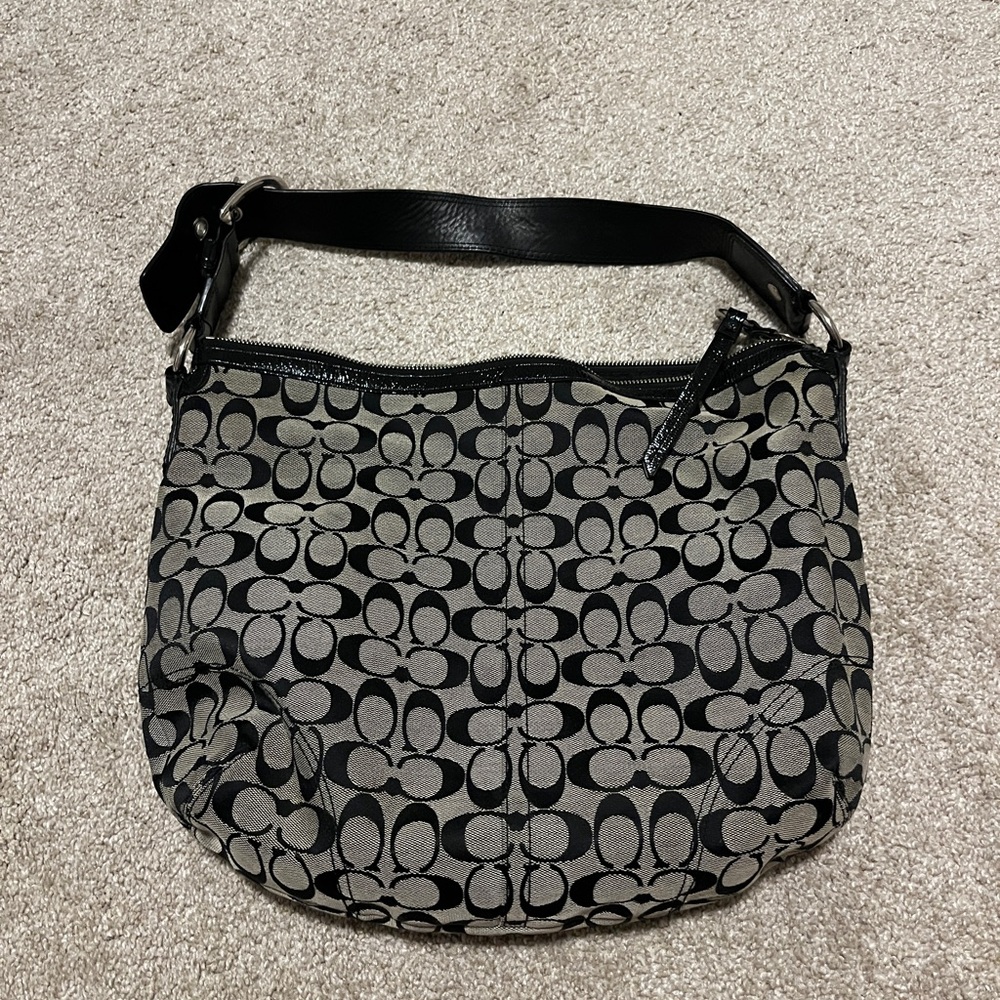 Coach Black and Tan Bag